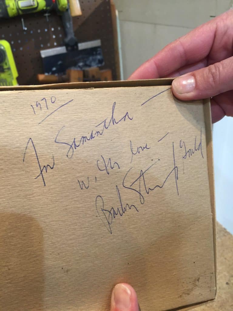 SxS map cabinet Barbara Streisand signature