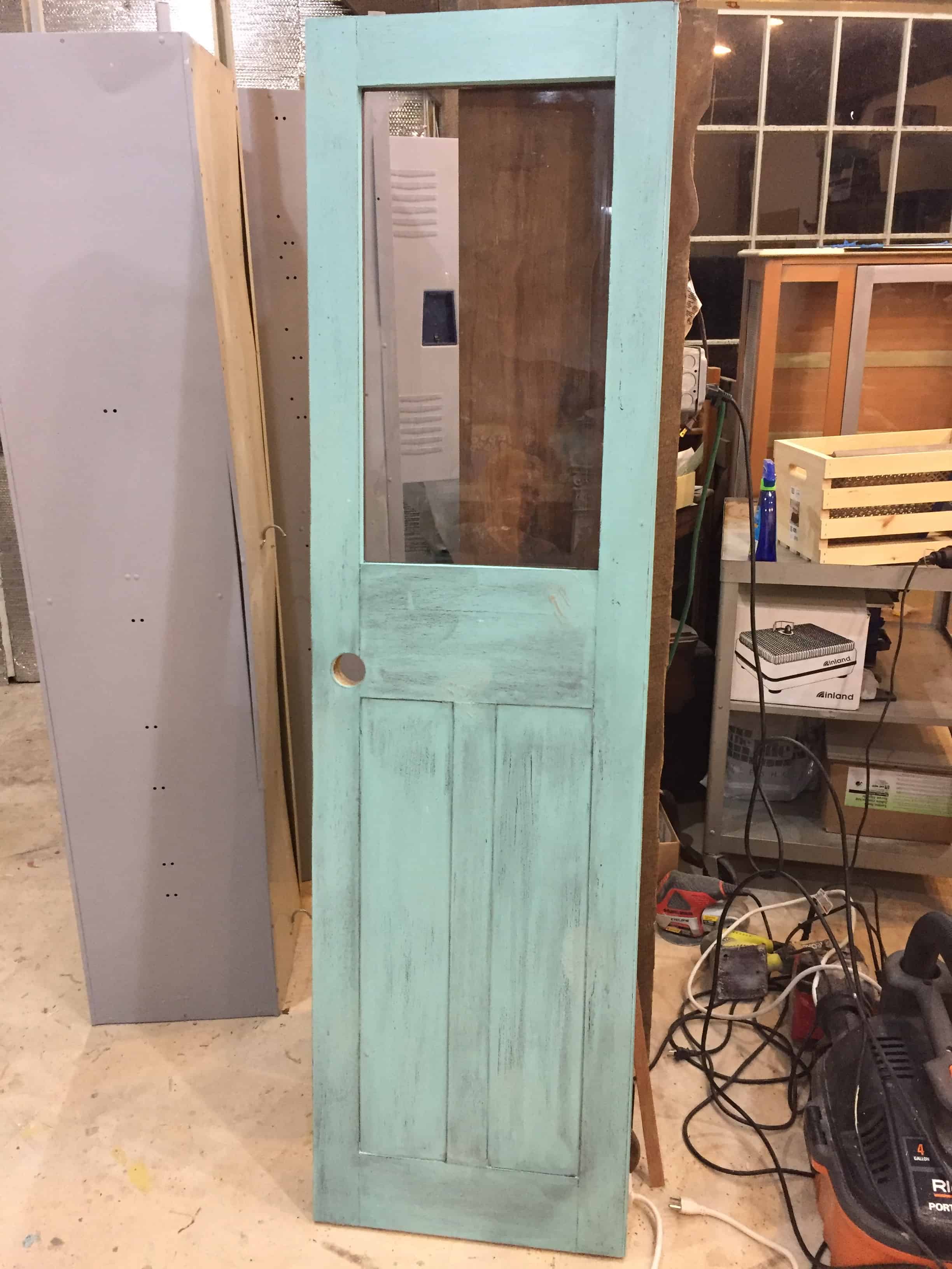 Saved by Scottie rv remodel office door redo after paint and glassJPG