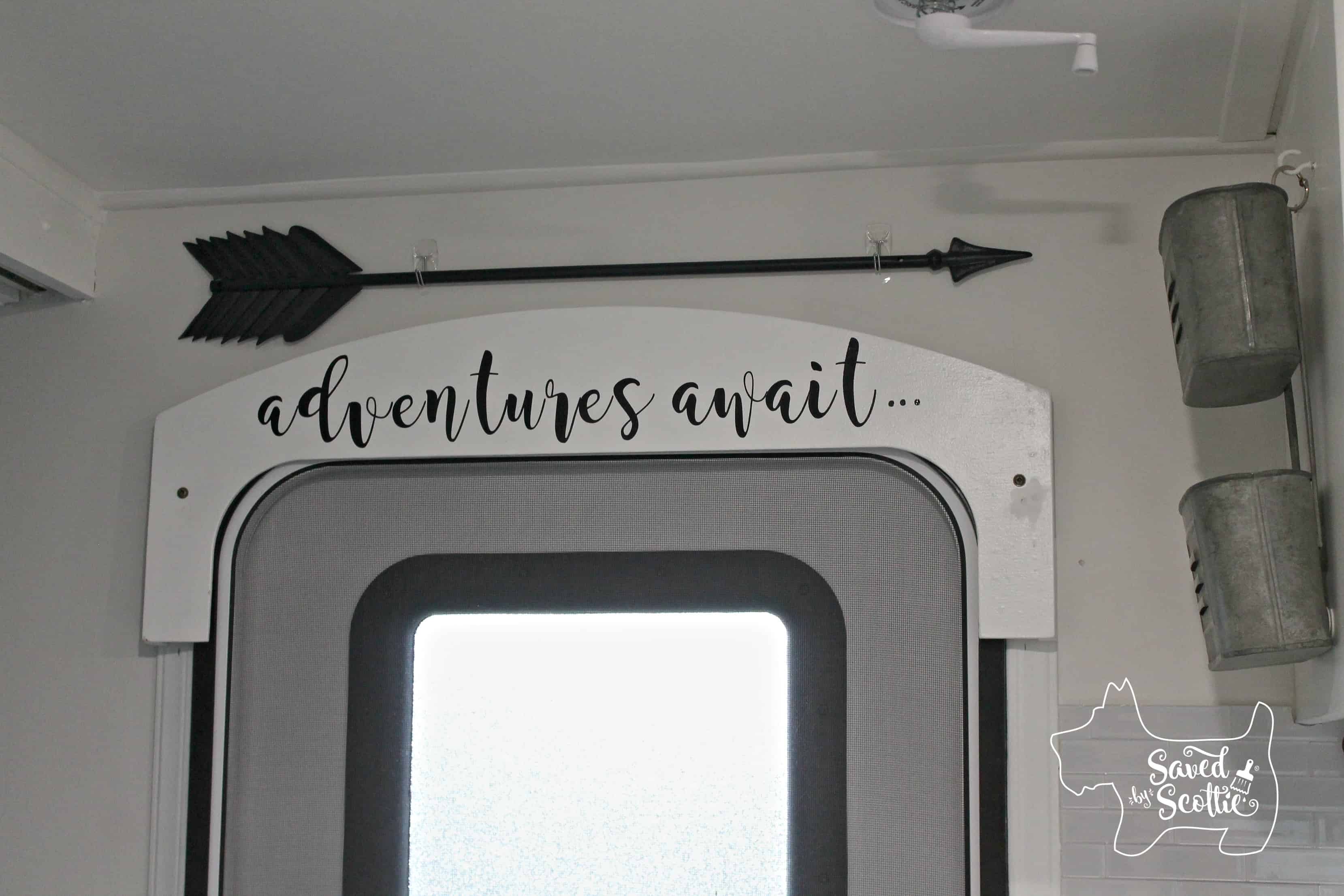 Saved by Scottie rv remodel after door Cricut saying