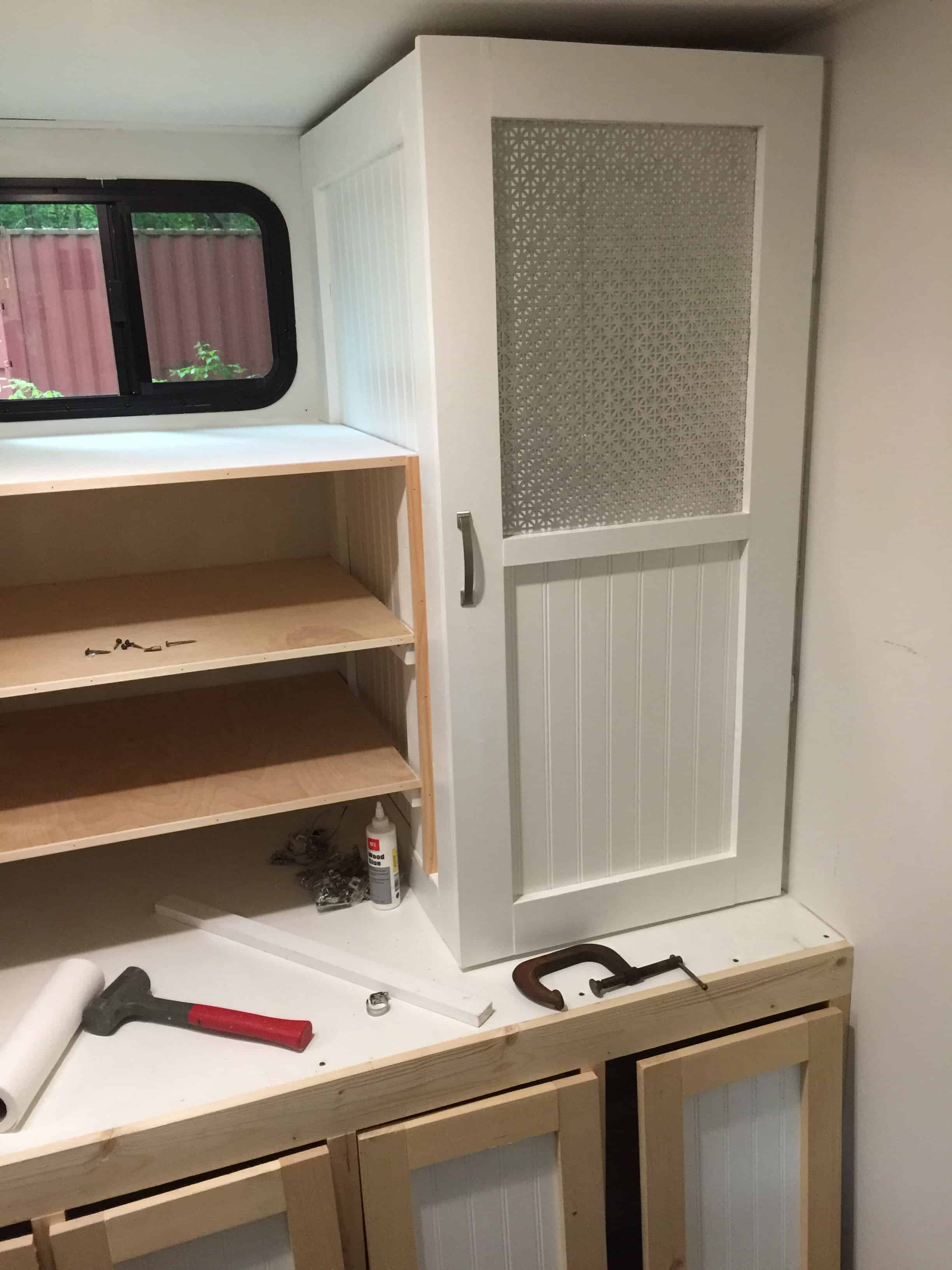 Saved by Scottie rv remodel cabinet build center cabinet layout before ...