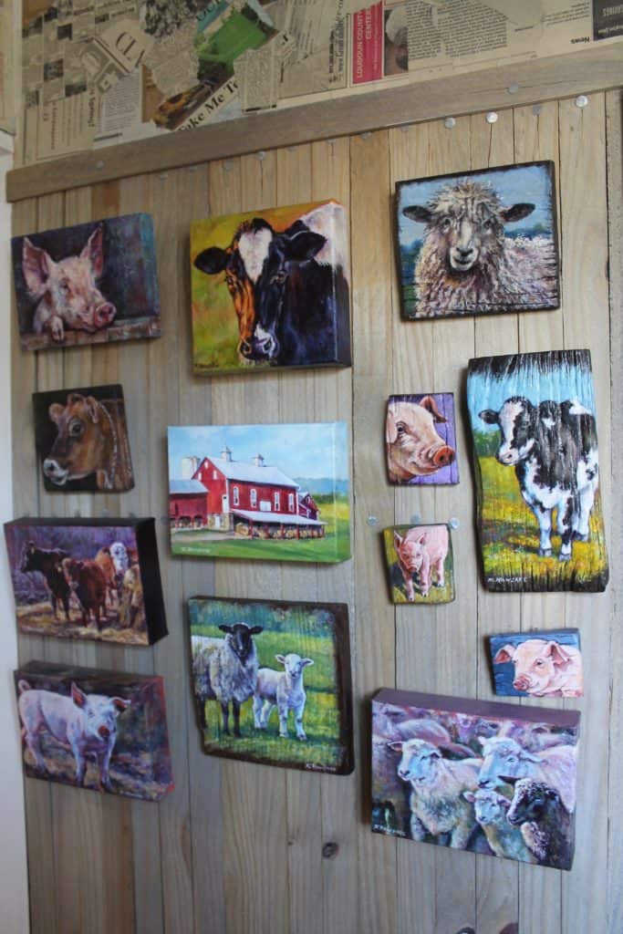 Saved by Scottie The Painted Pig opening day farm paintings